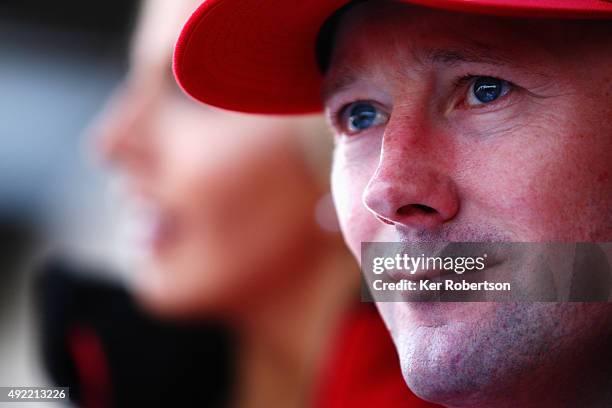 Gordon Shedden of Honda Racing signs autographs before Race One of the Final Round of the Dunlop MSA British Touring Car Championship at Brands Hatch...