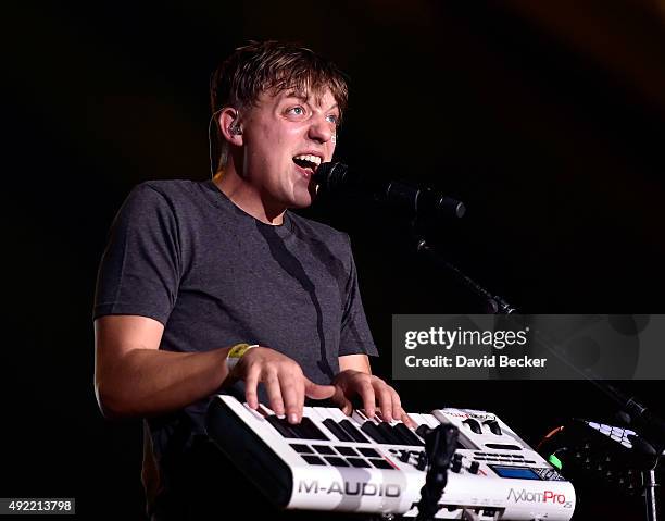 Musician Robert DeLong performs at the 10th annual Wine Amplified festival at the Las Vegas Village on October 10, 2015 in Las Vegas, Nevada.