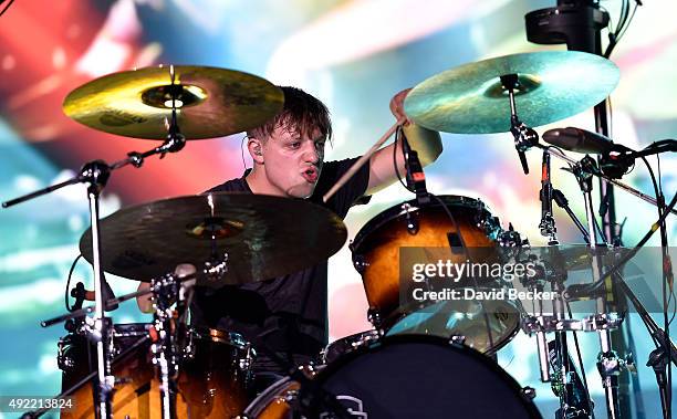 Musician Robert DeLong performs at the 10th annual Wine Amplified festival at the Las Vegas Village on October 10, 2015 in Las Vegas, Nevada.