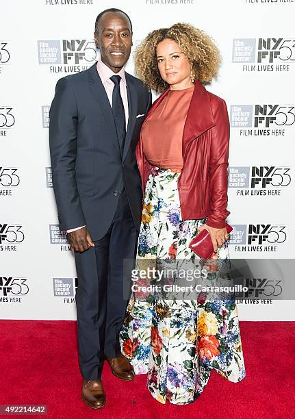Actors Don Cheadle and Bridgid Coulter attend 53rd New York Film Festival closing night gala presentation of 'Miles Ahead' at Alice Tully Hall on...
