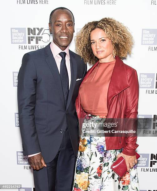 Actors Don Cheadle and Bridgid Coulter attend 53rd New York Film Festival closing night gala presentation of 'Miles Ahead' at Alice Tully Hall on...