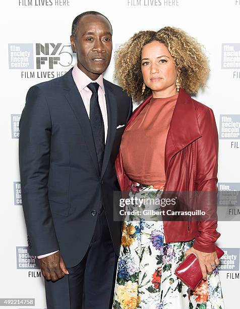 Actors Don Cheadle and Bridgid Coulter attend 53rd New York Film Festival closing night gala presentation of 'Miles Ahead' at Alice Tully Hall on...