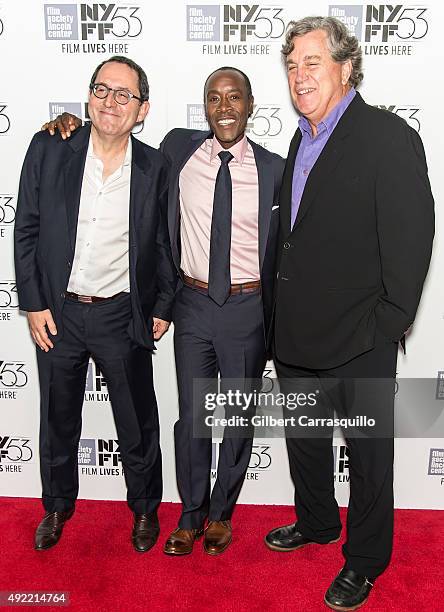 Co-President and Co-Founder of Sony Pictures Classics Michael Barker, actor Don Cheadle and co-president and co-founder of Sony Pictures Classics Tom...