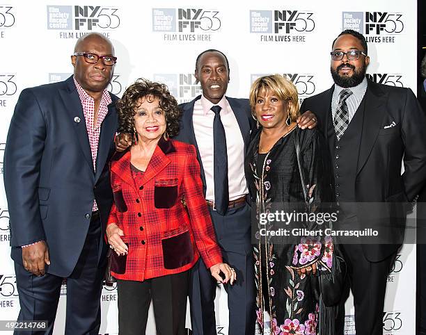 Vince Wilburn Jr., Francis Davis, filmmaker Don Cheadle, Cheryl Davis and Erin Davis attend 53rd New York Film Festival - Closing Night Gala...