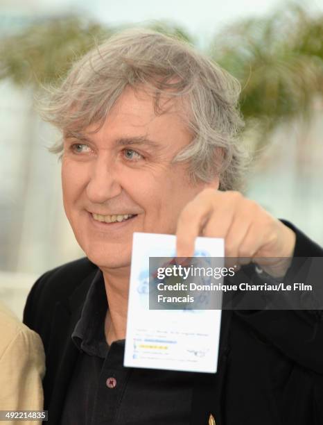 Cartoonist Jean Plantureux aka "Plantu" attends the "Cartoonists - Foot Soldiers Of Democracy" photocall at the 67th Annual Cannes Film Festival on...