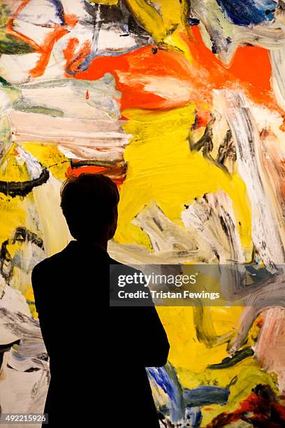 Willem De Kooning's Untitled XXI from the collection of A. Alfred Taubman is displayed as part of the Frieze week exhibition at Sotheby's on October...