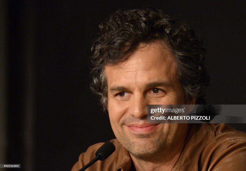 Smile Ruffalo US actor Mark Ruffalo smiles during a press conference for the film ...