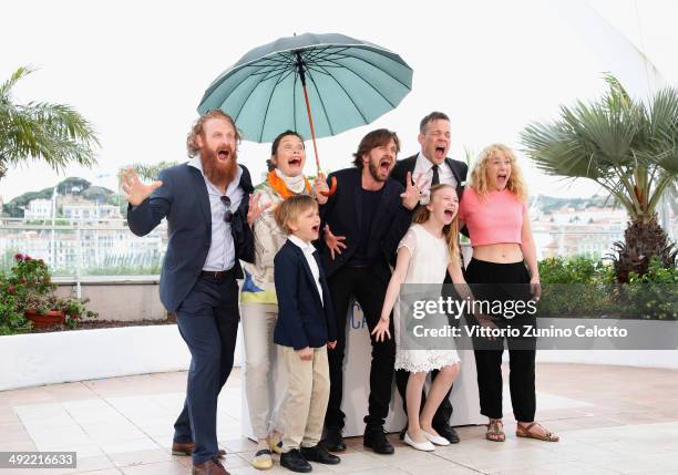 Actors Kristofer Hivju, Lisa Loven Kongsli, Vincent Wettergren, director Ruben Ostlund, actors Johannes Bah Kuhnke, Clara Wettergren and guest attend...