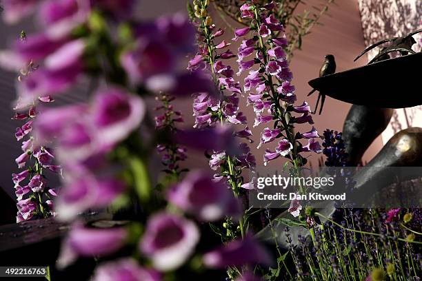 Garden artwork is displayed amongst foxgloves at the 2014 Chelsea Flower Show at Royal Hospital Chelsea on May 19, 2014 in London, England. The...