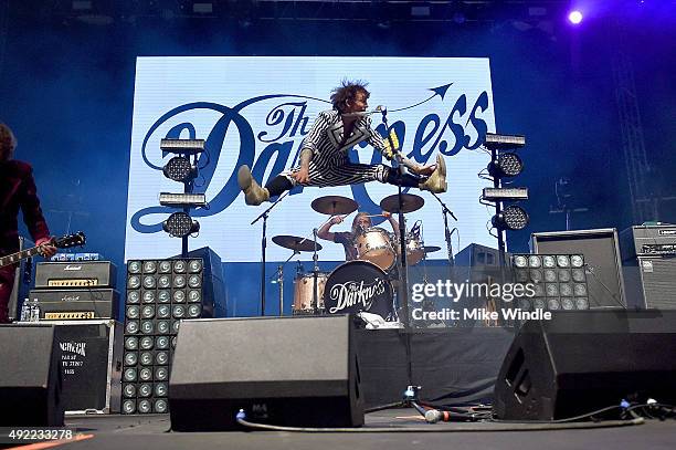Justin Hawkins and Rufus Tiger Taylor of The Darkness perform onstage during Festival Supreme 2015 at The Shrine Auditorium on October 10, 2015 in...
