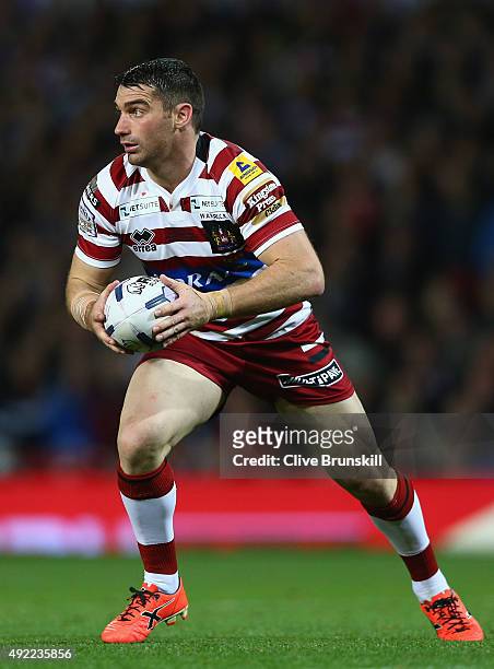 Matthew Smith of the Wigan Warriors in action during the First Utility Super League Grand Final between Wigan Warriors and Leeds Rhinos at Old...