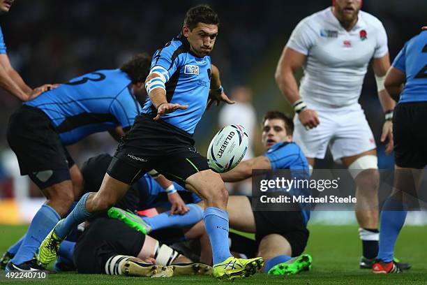 Agustin Ormaechea of Uruguay during the 2015 Rugby World Cup Pool A match between England and Uruguay at Manchester City Stadium on October 10, 2015...