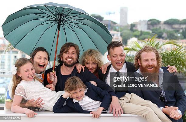 Swedish actress Lisa Loven Kongsli, Swedish director Ruben Ostlund, Swedish actress Fanni Metelius, Swedish actor Johannes Bah Kuhnke and Swedish...