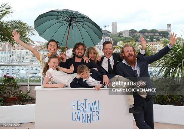 Swedish actress Lisa Loven Kongsli, Swedish director Ruben Ostlund, Swedish actress Fanni Metelius, Swedish actor Johannes Bah Kuhnke and Swedish...