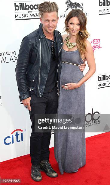 Singer Ryan Tedder of One Republic and wife Genevieve Tedder attend the 2014 Billboard Music Awards at the MGM Grand Garden Arena on May 18, 2014 in...