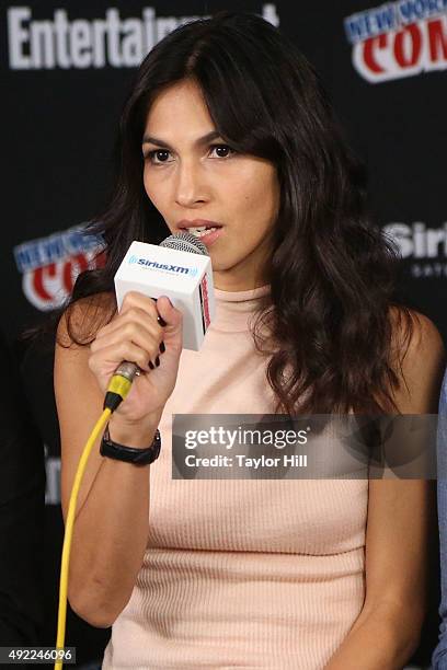 Elodie Yung visits the SiriusXM Studios during New York Comic-Con at The Jacob K. Javits Convention Center on October 10, 2015 in New York City.