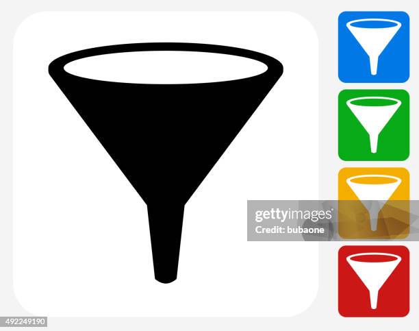 stockillustraties, clipart, cartoons en iconen met funnel icon flat graphic design - scheepsschoorsteen