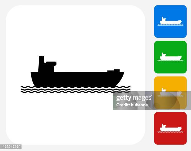 illustrations, cliparts, dessins animés et icônes de navire de transport de marchandises à l'image de design emblématique - péniche-commerciale