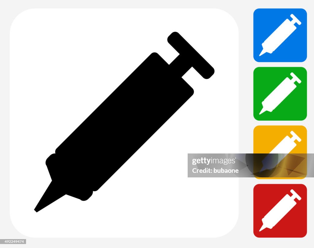 Silicone and Glue Sealant Icon Flat Graphic Design