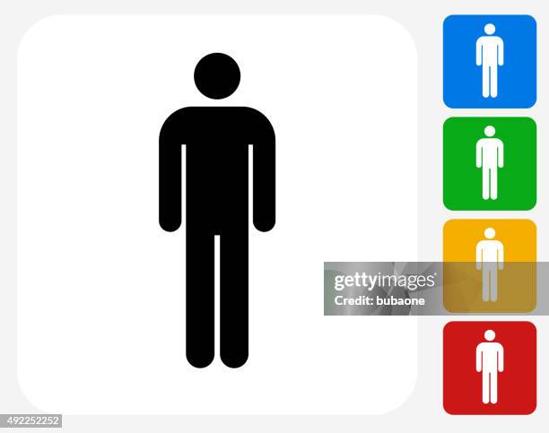 stick figure icon flat graphic design - sparse people stock illustrations