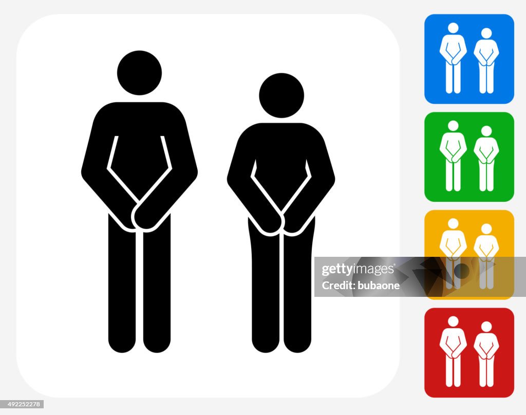Adam and Eve Icon Flat Graphic Design