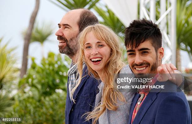 Spanish director Jaime Rosales, Spanish actress Ingrid Garcia-Jonsson and Spanish actor Carlos Rodriguez pose during a photocall for the film...