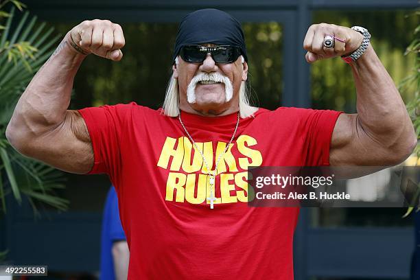 Hulk Hogan sighted at the ITV Studios in London, England.