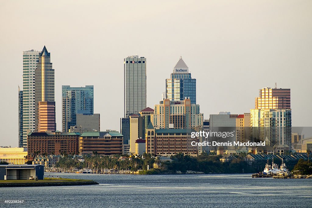 Tampa Skyline Cityscape from Cruise Ship