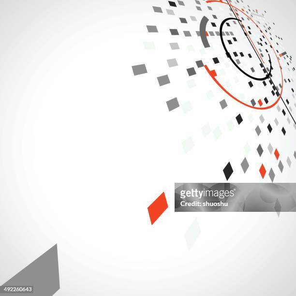 ilustraciones, imágenes clip art, dibujos animados e iconos de stock de abstracto gris con rojo patrón de fondo de tecnología - duvet