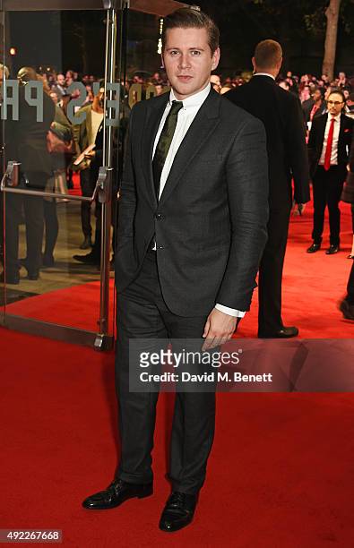 Allen Leech attends the Virgin Atlantic gala screening of "Black Mass" during the BFI London Film Festival at Odeon Leicester Square on October 11,...