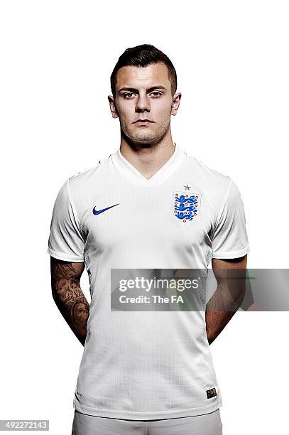 Jack Wilshere of England poses for a portrait during an England Football Squad Portrait session ahead of the 2014 World Cup in Brazil.