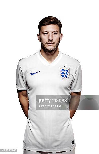 Adam Lallana of England poses for a portrait during an England Football Squad Portrait session ahead of the 2014 World Cup in Brazil.