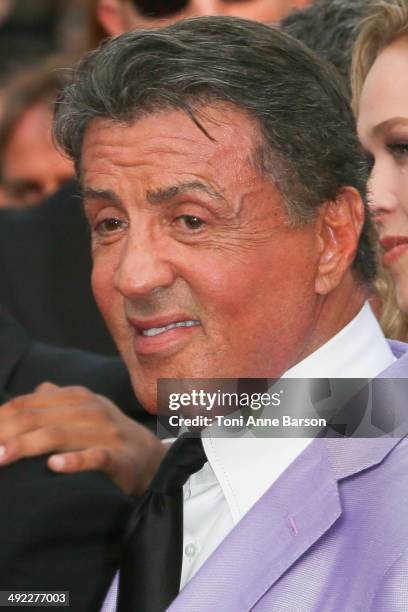 Sylvester Stallone attends "The Expendables 3" Premiere at the 67th Annual Cannes Film Festival on May 18, 2014 in Cannes, France.