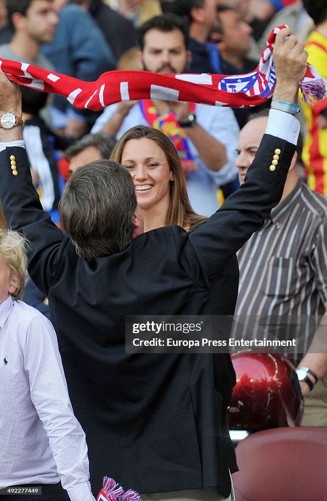 Cayetano Martinez de Irujo and Melanie Costa Attend FC Barcelona vs Club Atletico de Madrid Liga Match