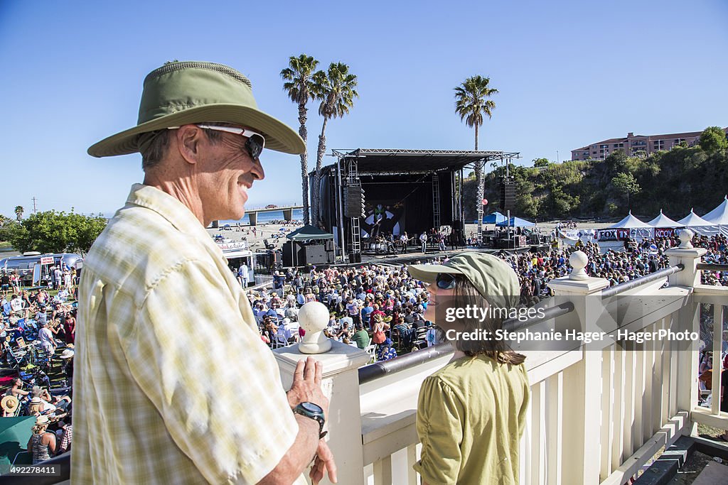 Father and daughter at concert