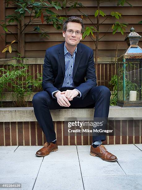 Author John Green is photographed for Wall Street Journal on May 5, 2014 in New York City.