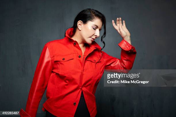 Artist Marina Abramovic is photographed for The Guardian Newspaper on April 17, 2014 in New York City.