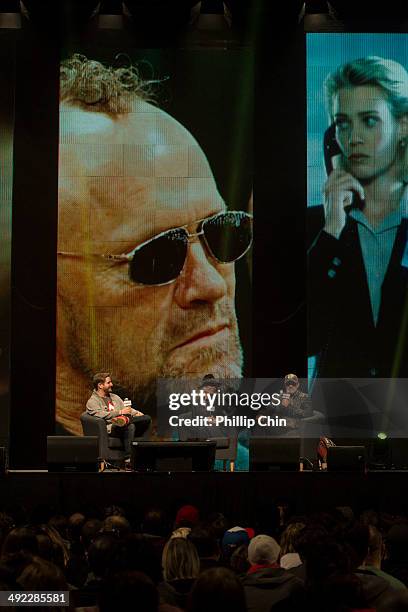 Host Daniel Casey, actors Laurie Holden and Michael Rooker talk about "The Walking Dead" in the "Waking the Dead" panel discussion at the Expo...