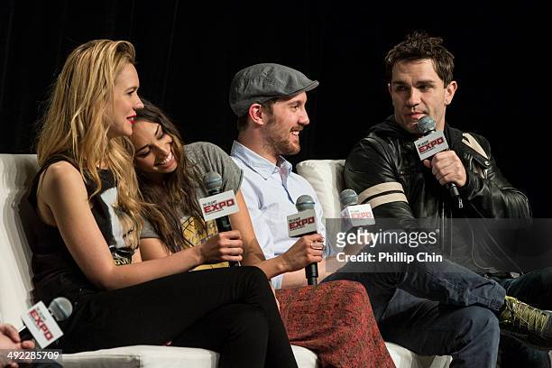 Actors Kristen Hager, Meaghan Rath, Sam Witwer and Sam Huntington talk about their experiences on their show "Being Human" in the "Spotlight on Being...