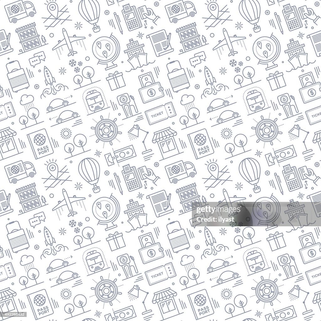 Patterned Travel System Seamless Travel Pattern High-Res Vector Graphic - Getty Images