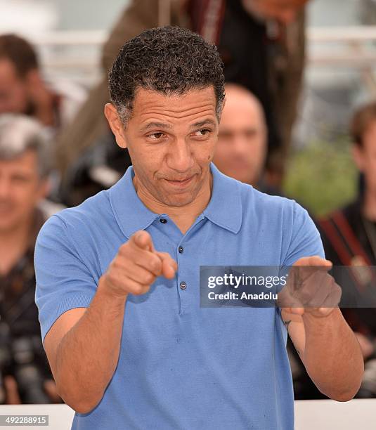 French actor Roschdy Zem poses during a photocall for the film 'Bird People' at the 67th Cannes Film Festival in Cannes, France on May 19, 2014.