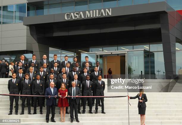 General Manager of AC Milan Adriano Galliani, General Manager of AC Milan Barbara Berlusconi, Mayor of Milan Giuliano Pisapia and the AC Milan...