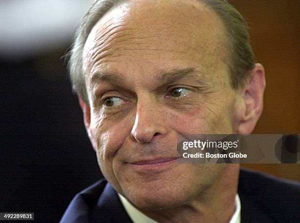 Dr. Dirk Greineder gives a look to his family members during a break in his trial at Norfolk Superior Court in Dedham, Mass. On June 11, 2001....