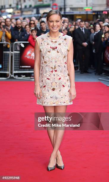 Brie Larson attends a screening of 'Room' during the BFI London Film Festival at Vue Leicester Square on October 11, 2015 in London, England.