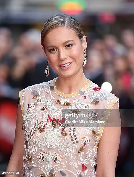 Brie Larson attends a screening of 'Room' during the BFI London Film Festival at Vue Leicester Square on October 11, 2015 in London, England.