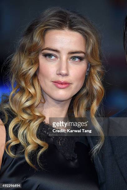 Amber Heard attends a screening of "Black Mass" during the BFI London Film Festival at Odeon Leicester Square on October 11, 2015 in London, England.