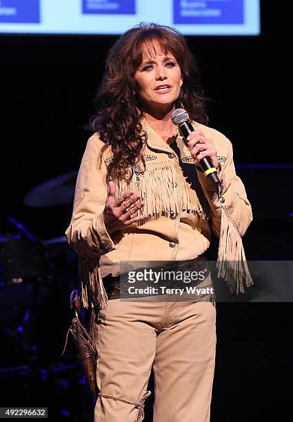 Louise Mandrell performs as "Calamity Jane" onstage during the IEBA 2015 Conference - Day 1 on October 11, 2015 in Nashville, Tennessee.