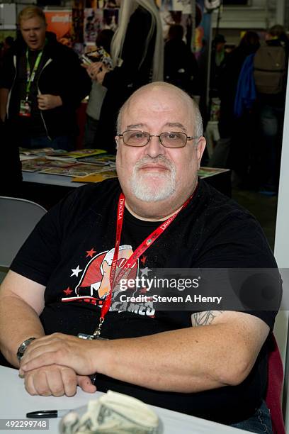 Writer Peter David attends day 4 of New York Comic Con at The Jacob K. Javits Convention Center on October 11, 2015 in New York City.