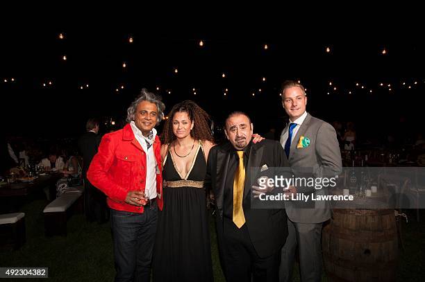 Samir Bhansali, Elyse Nicole, Ken Davitian, and Prince Ferdinand von Anhalt attend Victorino Noval birthday celebration at The Vineyard Beverly Hills...