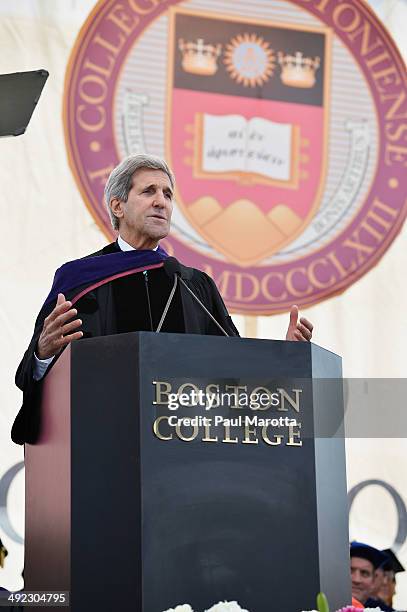 Secretary of State John Kerry delivered the commencement speech and received an honory degree at Boston College's 138th Annual Commencement Exercises...